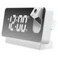 thumbnail image 1 of Espejo Digital Proyector de 180° para Techo Proyector de Mesita de Noche Reloj Despertador Carga USB para Dormitorio Sala de Estar, 1 of 5