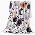 thumbnail image 2 of Whimsical Halloween Pattern Featuring Playful, Festive Halloween Scene, Warm Flannel Blanket for Living Room and Reading Nook, Art Lovers Halloween Gift, Festive Home Decor, 2 of 9