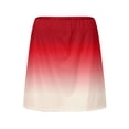 thumbnail image 4 of Tennis Skirts for Women Gradient Color Elastic Waist Tennis Golf Skort Stretchy Casual Athletic Tennis Mini Short Skirts,Red,L, 4 of 6