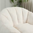 thumbnail image 6 of SEENYOO 41.40" Cloud Couch, Couches for Living Room, Bean Bag Chair with Armrests, High-Density Foam, Comfy Reading Chair for Adults, Multi-Room Use, White, 6 of 14