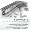 thumbnail image 4 of M8x25mm T-Slot Bolts, 16 Sets Drop-in Hammer Head Bolt with Nuts for 40 Series Aluminum Extrusion Profile Silver, 4 of 6