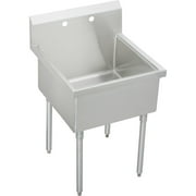 Elkay Sturdibilt Stainless Steel 27" x 27-1/2" x 14" Floor Mount, Single Compartment Scullery Sink