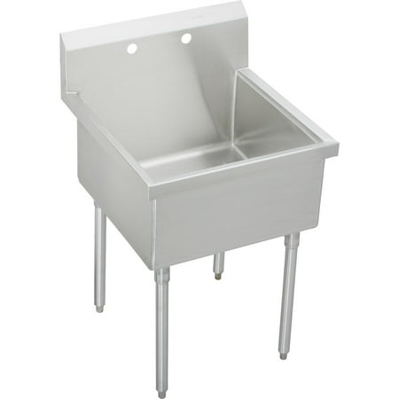 Elkay Sturdibilt Stainless Steel 27" x 27-1/2" x 14" Floor Mount, Single Compartment Scullery Sink