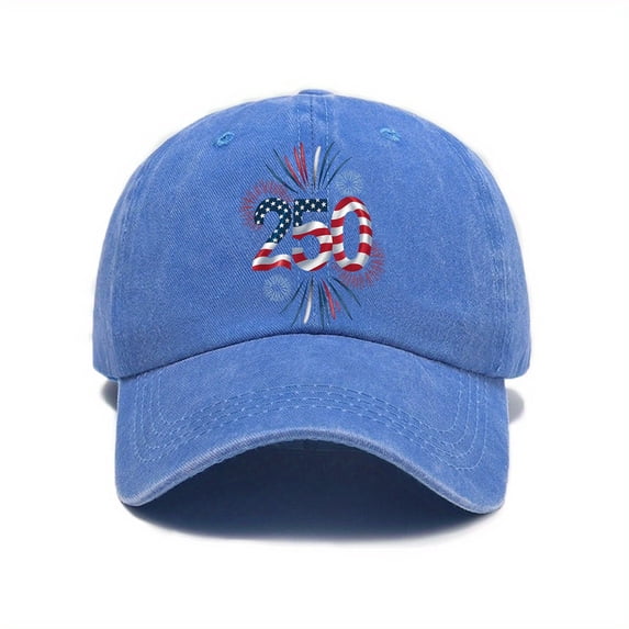 FUZHIQ USA 250th Anniversary Vintage Washed Cap,250 Anniversary USA hat 1776-2026 Commemorative Baseball Cap,Traditional American Tribute Hat Gift Honoring Patriots & Veterans Blue