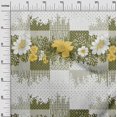 thumbnail image 3 of oneOone Polyester Spandex Olive Green Fabric Asian Floral With Texture Craft Projects Decor Fabric Printed By The Yard 56 Inch Wide, 3 of 4