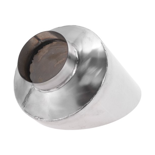 Punta de escape hacia abajo de 3" ID de Unique Bargains, acero inoxidable T304, pulido de superficie, tubo de codo de doble mandril de 9.1" de longitud total, adecuado para salidas de escape de 6" OD