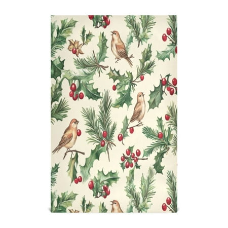 

Kitchen Towel 28x18 Inches x1，Plate Towel Decorative Towel Napkin Tea Towel Tea Towels For Kitchen Dish Cloths & Dish Towels Christmas Bird1