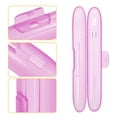 thumbnail image 3 of Portable Toothbrush Cases Traveling Toothbrush Holders Case Plastic Purple 8.46"x1.18"x1.14", 3 of 7