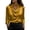 Yellow, variant on Womens Elegant Cowl Neck Satin Blouse 3/4 Length Sleeve Tops Dressy Business Casual Office Work Silk Shirt