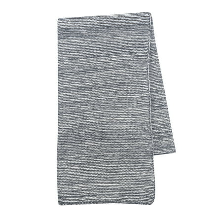UPC: 0084122013223 | Lambs & Ivy Signature Blue/White 100% Cotton Marl Textured Knit Baby Blanket