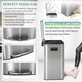 thumbnail image 3 of Dkelincs Kitchen Trash Can with Lid 10 Gallon/ 40L Step Trash Can with Foot Pedal Anti-Fingerprint Garbage Bin with Liner, Silver, 3 of 8