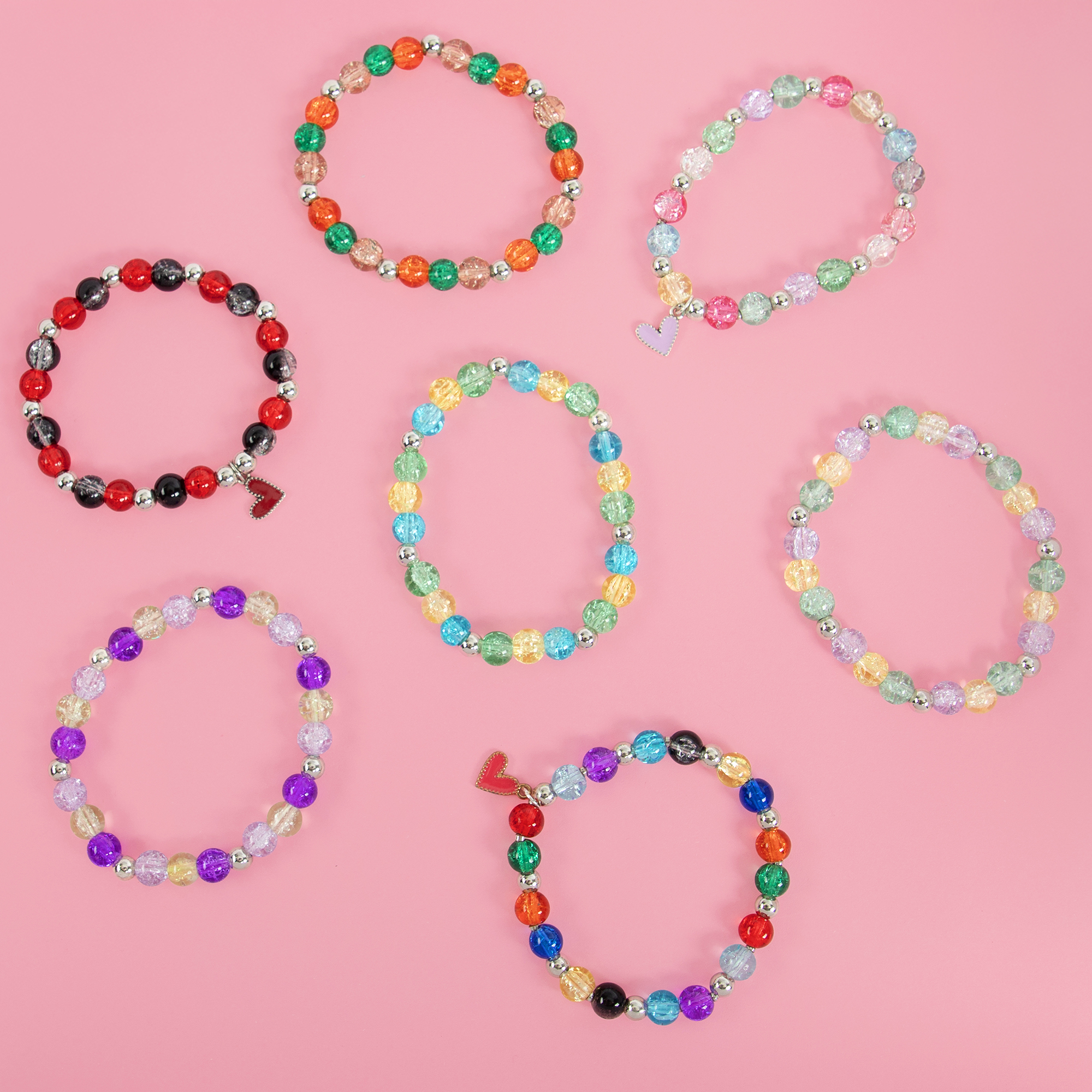 Cousin DIY Crackle Bead and Charm Jewelry Kit for Creative Craft Projects