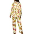 thumbnail image 5 of Kuiaobaty Fall Leaf Print Button up Pajamas for Women, Long Sleeve Sleepwear Soft Loungewear Ladies Pjs Set, 2XL, 5 of 7