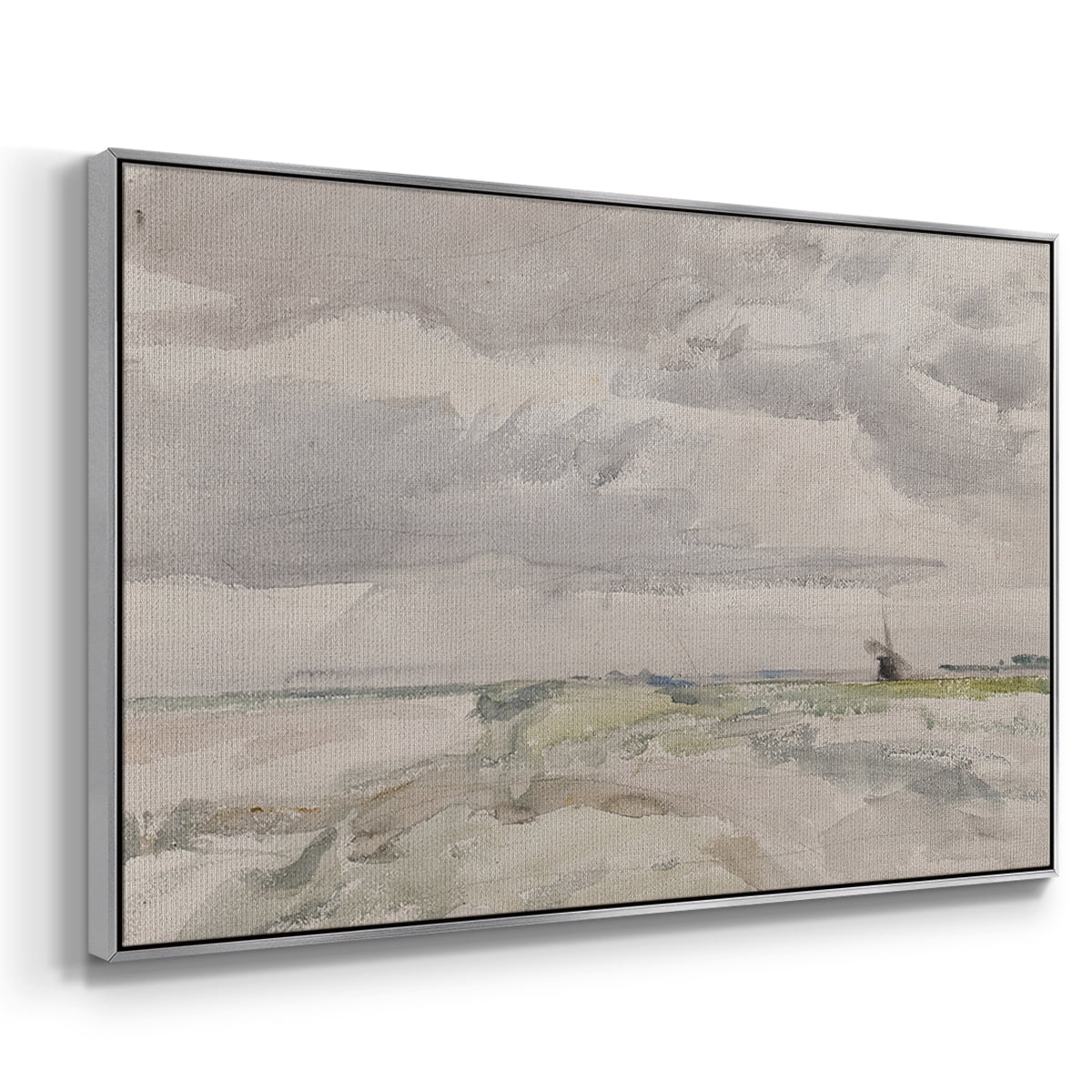 Vintage Landscape-CCCXLI By Wexford Home Framed in Silver Wood Gallery Wrapped Canvas 25 in. x 37 in.