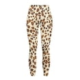 thumbnail image 5 of COEQINE Casual Yoga Leggings for Women with Pockets Tummy Control High Waisted 4-Way Stretch Gym Pants Buttery Soft Comfortable Hip Lift Tights, Yellow Brown Leopard Print, L, 5 of 7