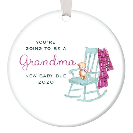 Christmas Pregnancy Reveal Ideas You're Going To Be A Grandma Ornament in 2019, Pregnancy Reveal Christmas Ornament Mom Pregnant Daughter Son In Law Announcement Ceramic Present 3