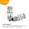 thumbnail image 3 of Uxcell 5-Surface Mounted Devices 5050 12V 1W E10 Mini LED Bulbs Lights Warm White 10 Count, 3 of 6