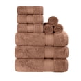 thumbnail image 2 of Superior Aria Turkish Cotton 9-Piece Towel Set, Ultra Soft Heavyweight Towels, Taupe, 2 of 6