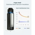 thumbnail image 4 of WaterH BOOST Smart Water Bottle with Reminder to Drink Water & Water Tracker Bottle - Double Wall Vacuum Insulated Water Bottle Stainless Steel, Wide Mouth 32 oz Water Bottles, Ideal for Gift - Black, 4 of 7