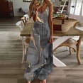thumbnail image 1 of Fankiway Robe d'Été Décontractée Sans Manches à Imprimé Col en V pour Femmes, Robe de Plage Grande Taille pour Femmes, 1 of 5