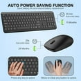 thumbnail image 3 of Wireless Keyboard and Mouse Combo, Full Size Silent Ergonomic Keyboard and Mouse, Long Battery Life, Optical Mouse, 2.4G Lag-Free Cordless Mice Keyboard for Computer, Mac, Laptop, PC, Windows, 3 of 6