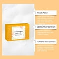 thumbnail image 4 of SDOHIG Lemon Turmeric Exfoliating Soap Tablets, Brightening Facial and Body Shower Soap, Firms Pores and Removes Pigments for Even Skin Tone, Gentle Exfoliation, 100g, 4 Pieces, 4 of 5