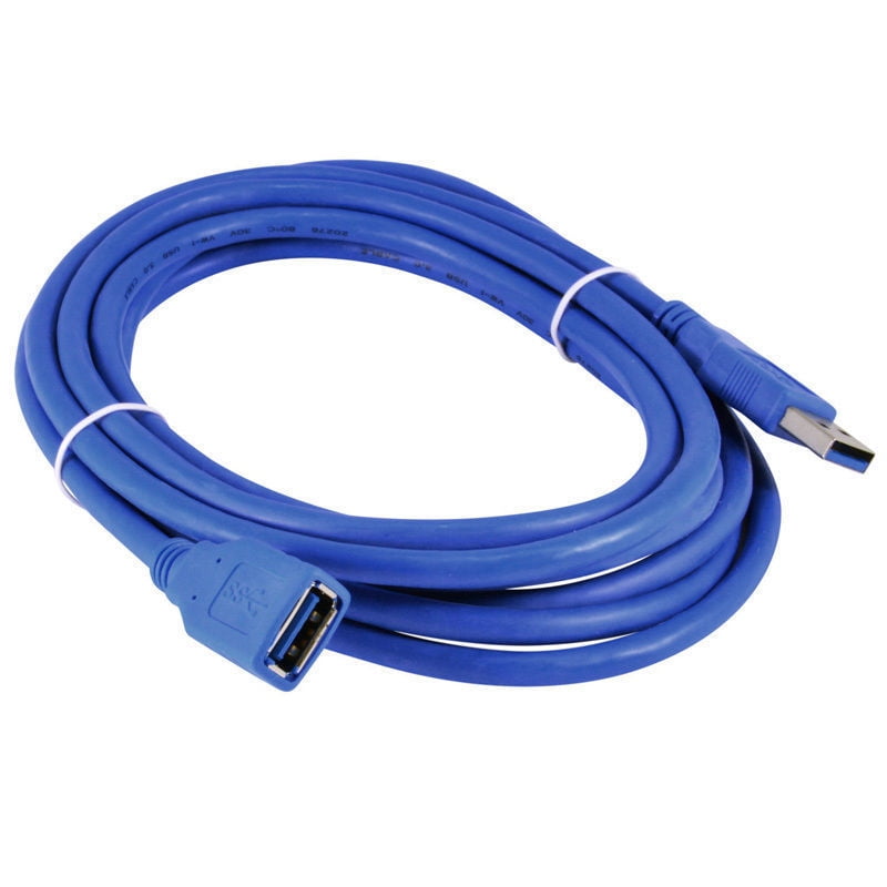 USB 3.0 SuperSpeed A male to female M/F extension date charge short cable blue 
