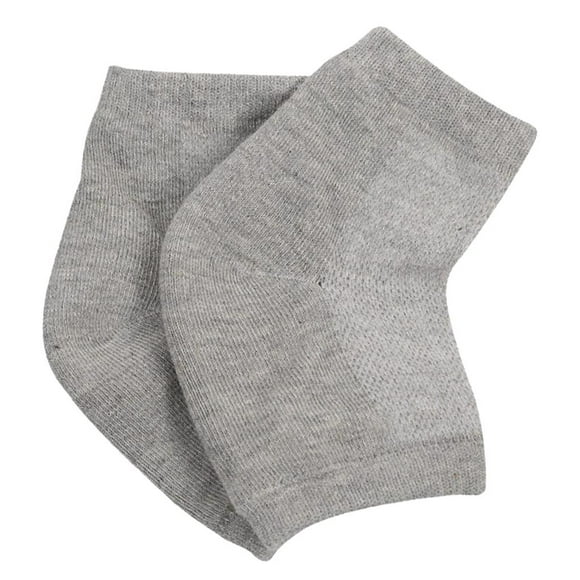 Vendaje para el talón, protector de talón, calcetines de gel para espolón calcáneo, soporte y alivio del pie gris