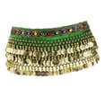 thumbnail image 3 of Bufanda de La Cadera para Danza Del Vientre, Cinturón para La Cadera, Ropa, Falda con Borlas de Lentejuelas, Cadena de Cintura para Actuación de Baile Verde Salvador Bufanda de cadera, 3 of 10