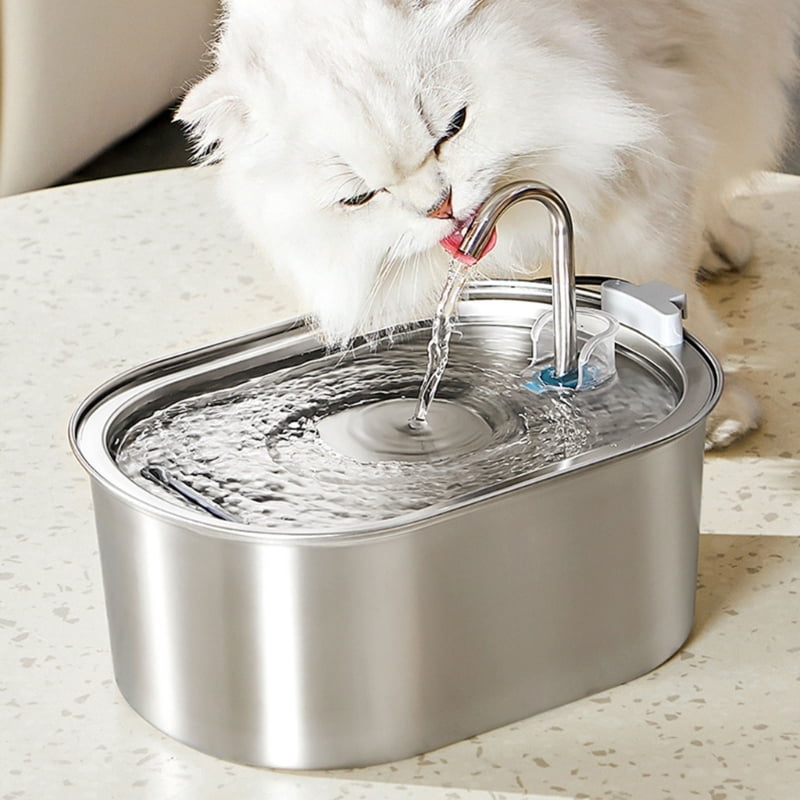 Zecic Pet Drinking Water Fountain with Viewable Window Quiet Drinking Fountain