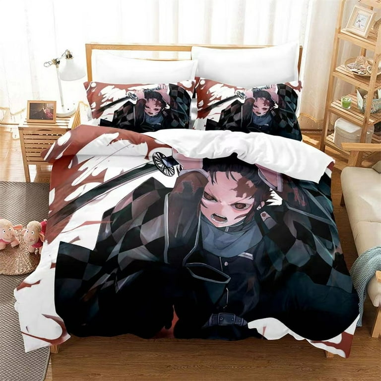 Anime Bedding Manga Comforter Bed Duvet Cover Set Quilt Cover Twin Full  Queen King Size with Pillow Cases for Bedroom Decoration 