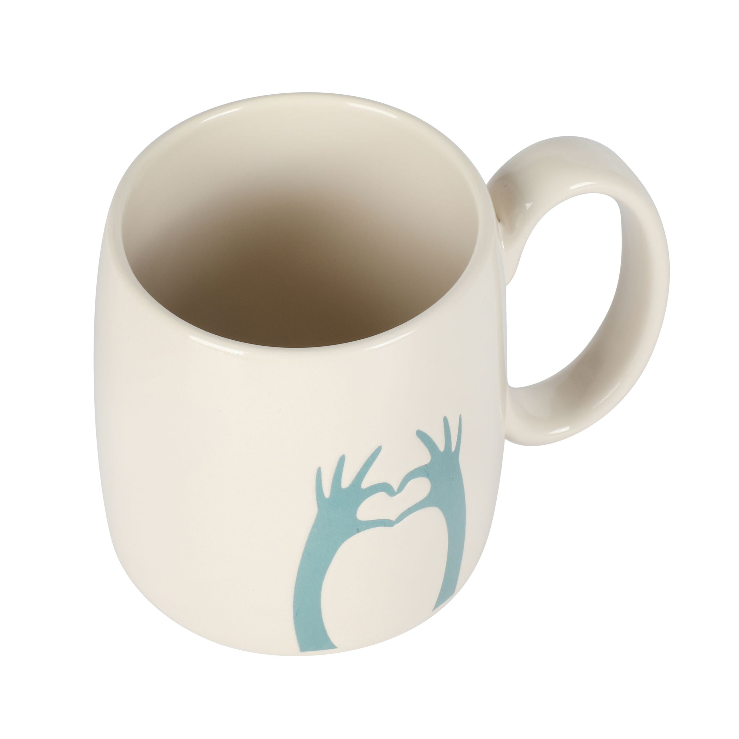 MAINSTAYS CERAMIC HEART HANDS MUG