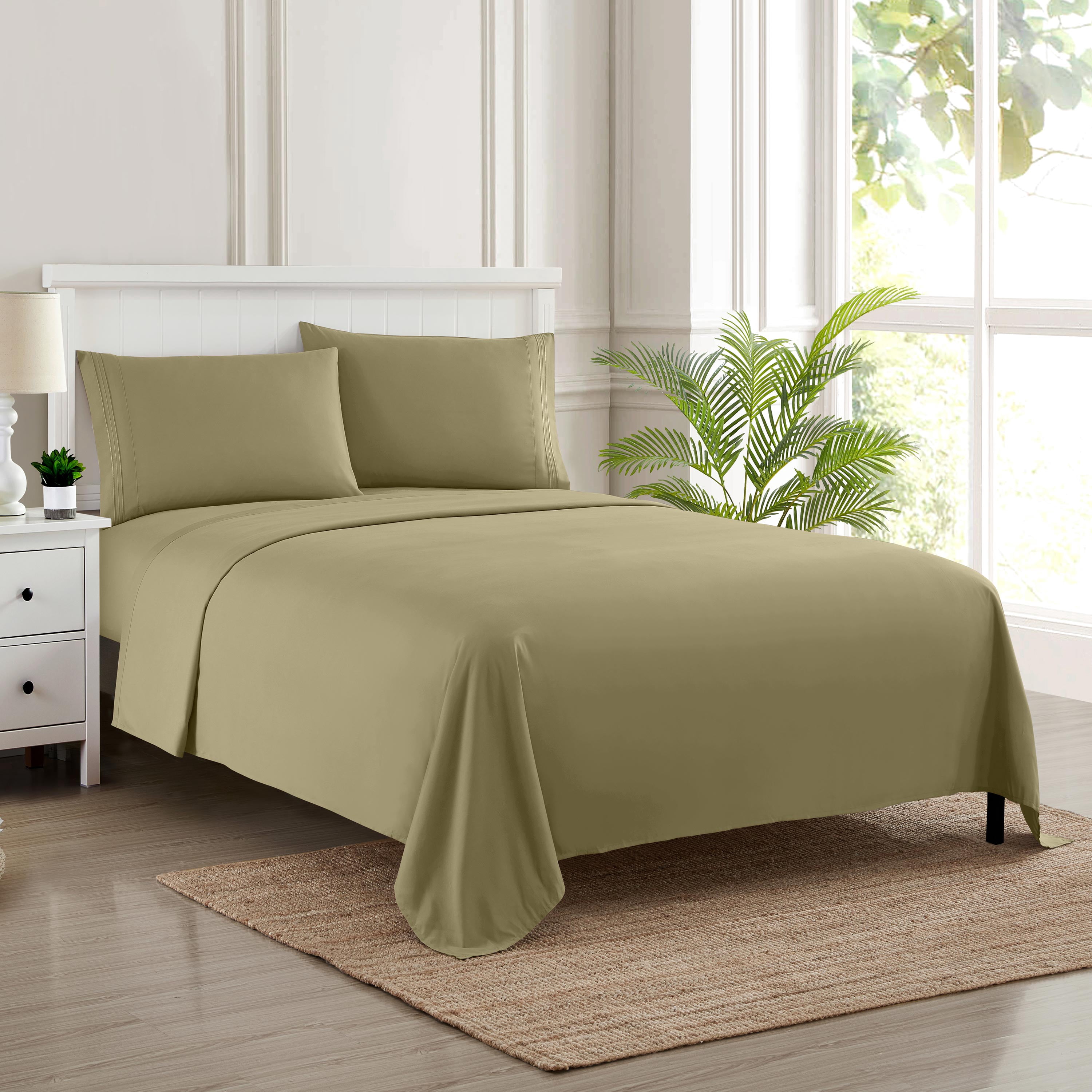 Sweet Home Collection 1800 Series Bed Sheets - Extra Soft Microfiber Deep Pocket Sheet Set - Sage, Twin XL