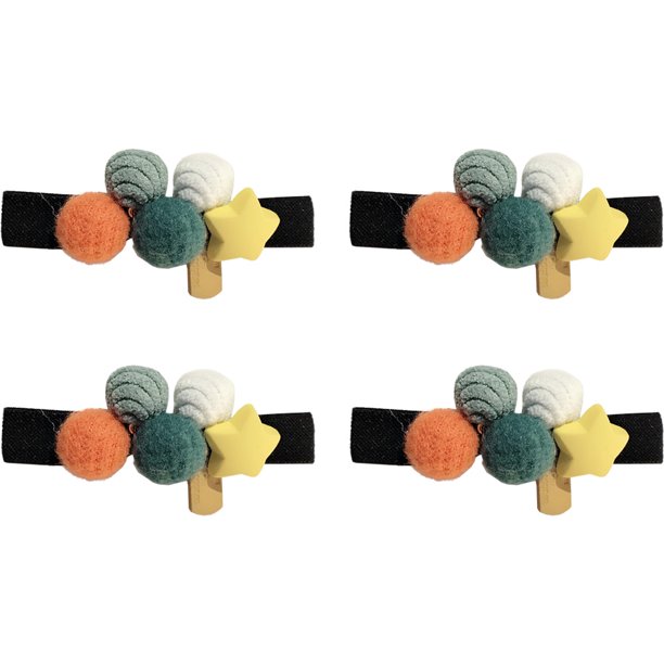 Gomas para el pelo con goma elástica y forma de frijol pentáculo para niña