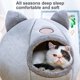 thumbnail image 2 of Billuyoard Gato cama casa nido 2 en 1 gato cama camas esteras felpa perrera cachorro cojín perros pequeños gatos nido lavable cueva gatos camas Perchas para gatos Gris SG Billuyoard PT000068-03, 2 of 6