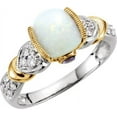 thumbnail image 3 of Genuine Opal, Tanzanite & Diamond Ring - Size 7, 3 of 4