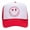 White/Red, variant on Happy Face Star and Lightning Eyes Unisex Embroidered Foam Front Mesh Back Trucker Hat, White/Pink
