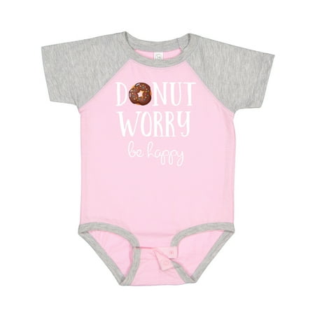 

Inktastic Donut Worry Be Happy Gift Baby Boy or Baby Girl Bodysuit