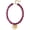 Purple, variant on Chunky Heart Necklaces for Women Colorful Resin Beaded Choker Necklace Gold Puffy Heart Statement Necklace Trendy Acrylic Choker Jewelry