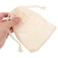 thumbnail image 3 of 6 Pcs Drawstring Bag Mesh Bag Fruit Bags Mesh Pouches Potatoes Onion Bags Cotton Bread Bag Shopping, 3 of 6