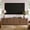 Gold Oak, variant on win2win Modern Fluted TV Stand for 80" TV with Faux Marble Top and Storage, Walnut
