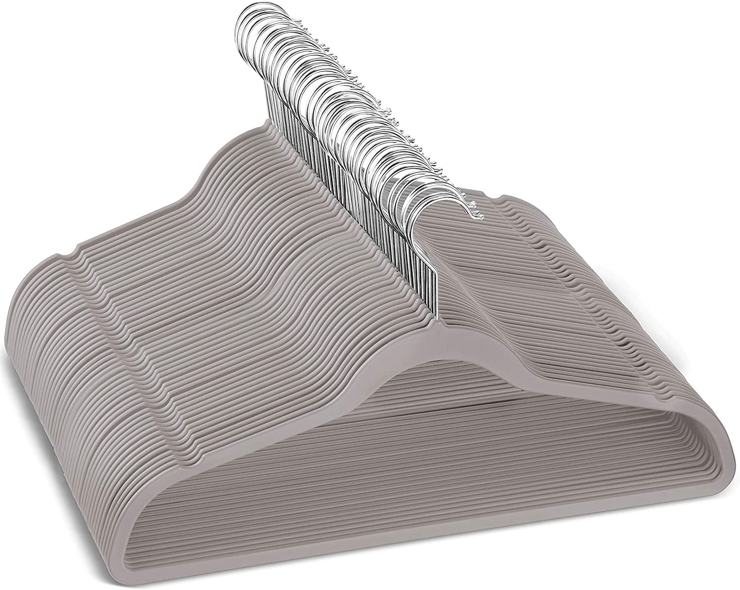 Rubber Coated Plastic Hangers, 25pk Non Slip Plastic Coat Hangers