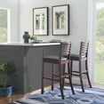 thumbnail image 3 of Linon Healy 30" Mid Back Bar Stool, Merlot/Dark Brown Faux Leather, 3 of 9