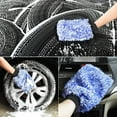 thumbnail image 6 of Washranp 2Pcs Professional Car Cleaning Care Kit with Soft Chenille Microfiber Wash Wheel Brush and Clean Glove,Tires All Types Removes Grime Dirt Easily,Blue, 6 of 6