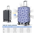 thumbnail image 3 of Cauagu Blue And White Flowers Print Travel Luggage Cover,Travel Dust-proof Suitcase Cover Softside Suitcase Protector for 18-32inch,Not Included Suitcase, 3 of 8