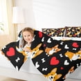 thumbnail image 4 of Castle Fairy Kawaii Corgi Dog Full Size Comforter Sets,Cartoon Animal Pet Bedding Sets, 4 of 8
