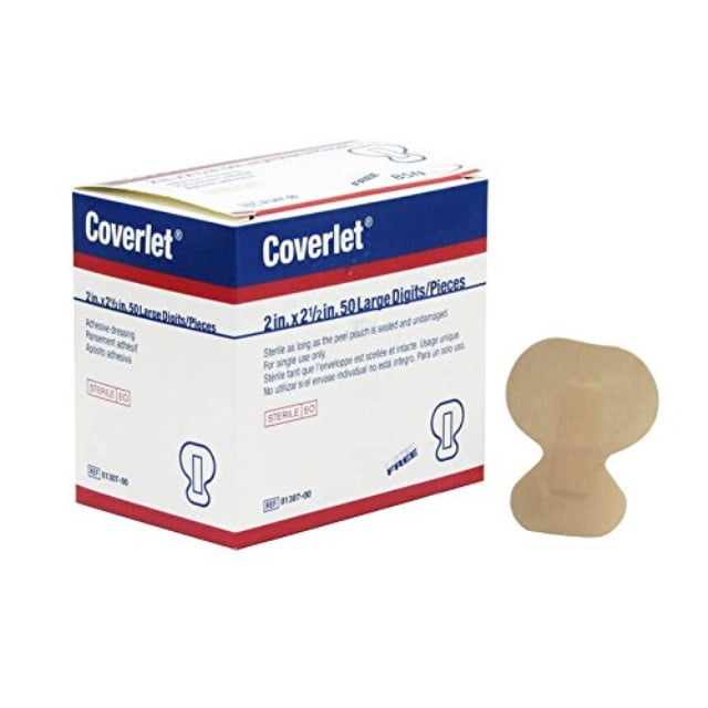 coverlet adhesive dressing strips small fingertip 100