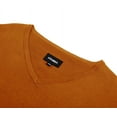 thumbnail image 3 of Krumba Mens Big Tall Sweater Cotton Oversized Long Sleeve Kintted Light Causal Plus Pullovers Orange 2XL, 3 of 10