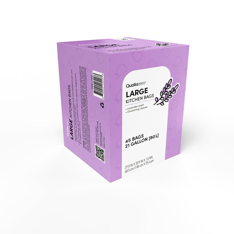 1pack/45pcs Lavender Scented Purple Medium-size Household Trash Bags