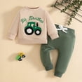 thumbnail image 2 of Gubotare Winter Toddler Boy Outfits Toddler Boy Clothes Long Sleeve Sweatshirt and Pant Outfits Kids 2Pcs Fall Clothing Set 6 12 Months (Green,6-12 Months), 2 of 5